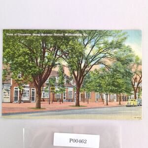 Duke of Gloucester St Business Section Williamsburg VA 1940s Linen Postcard 1950